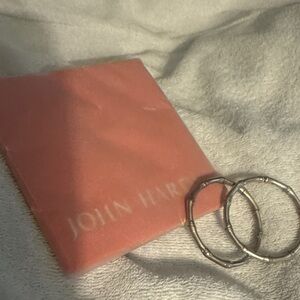 John Hardy Silver Bamboo-Inspired Earrings